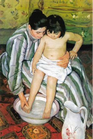 The Bath 1891 - Mary Cassatt Painting on Canvas